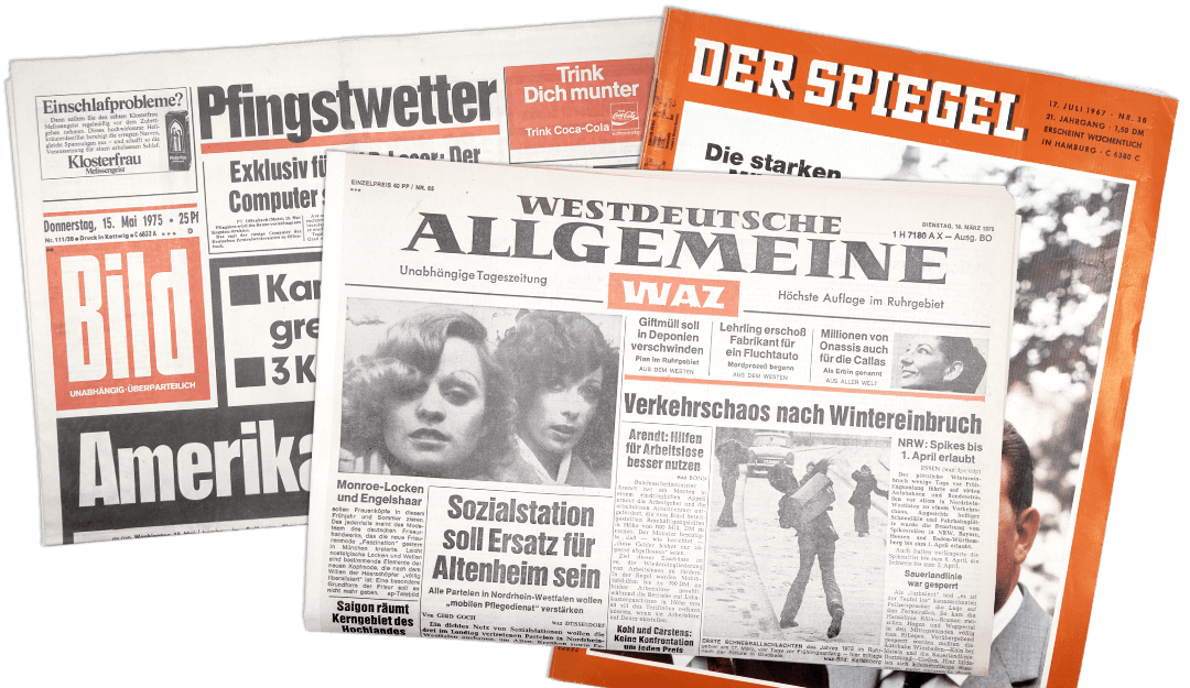 Abbildung alter Zeitungen